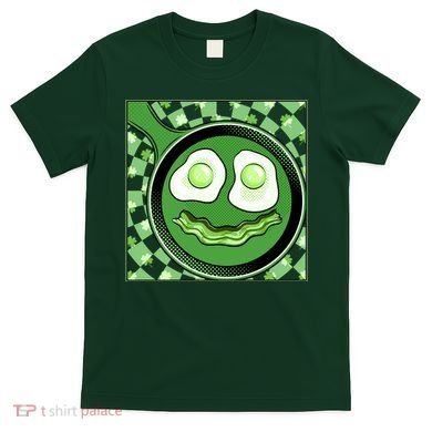 Happy St Patricks Day Green Eggs And Bacon Smile T-Shirt