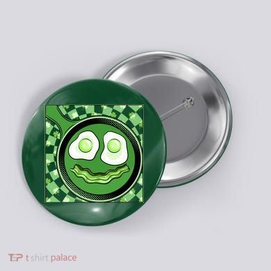 Happy St Patricks Day Green Eggs And Bacon Smile Button