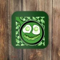 Happy St Patricks Day Green Eggs And Bacon Smile Coaster thumb 0