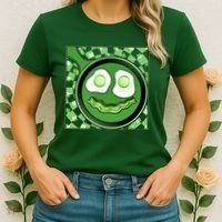 Happy St Patricks Day Green Eggs And Bacon Smile Women's T-Shirt thumb 2