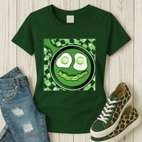 Happy St Patricks Day Green Eggs And Bacon Smile Women's T-Shirt thumb 3