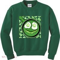 Happy St Patricks Day Green Eggs And Bacon Smile Kids Sweatshirt thumb 0