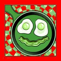 Happy St Patricks Day Green Eggs And Bacon Smile Santa Hat thumb 1