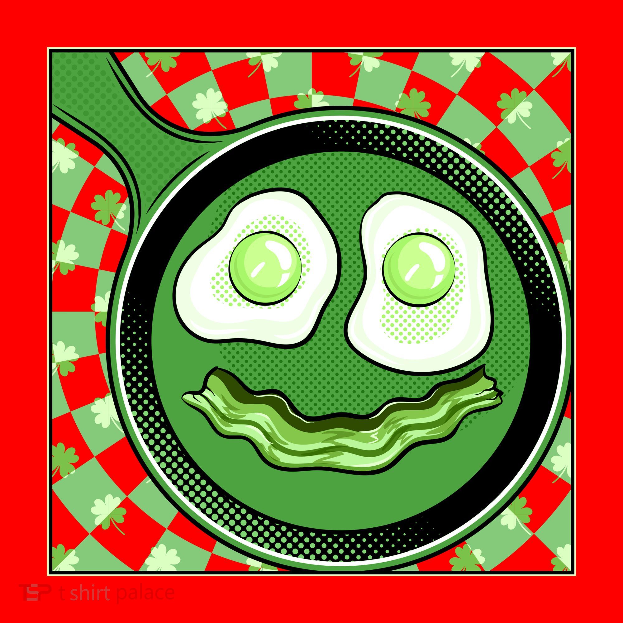 Happy St Patricks Day Green Eggs And Bacon Smile Santa Hat