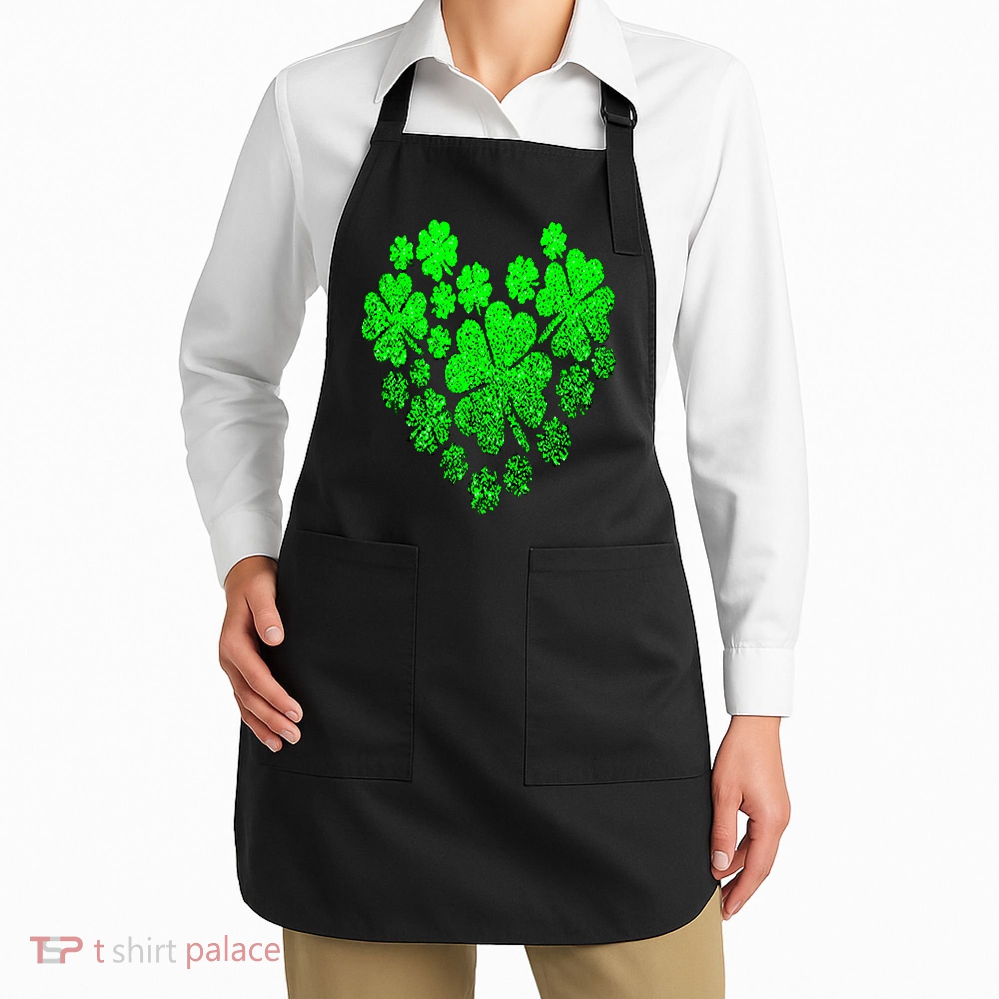 Happy St. Patrick Days Shamrock Apron