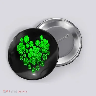 Happy St. Patrick Days Shamrock Button