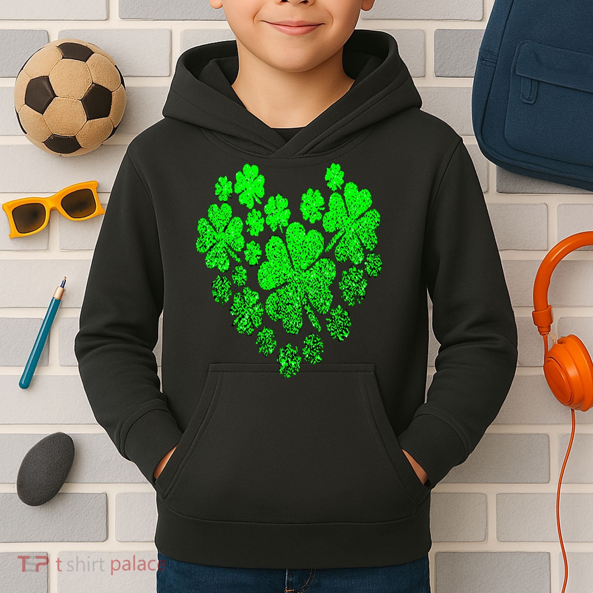 Happy St. Patrick Days Shamrock Kids Hoodie