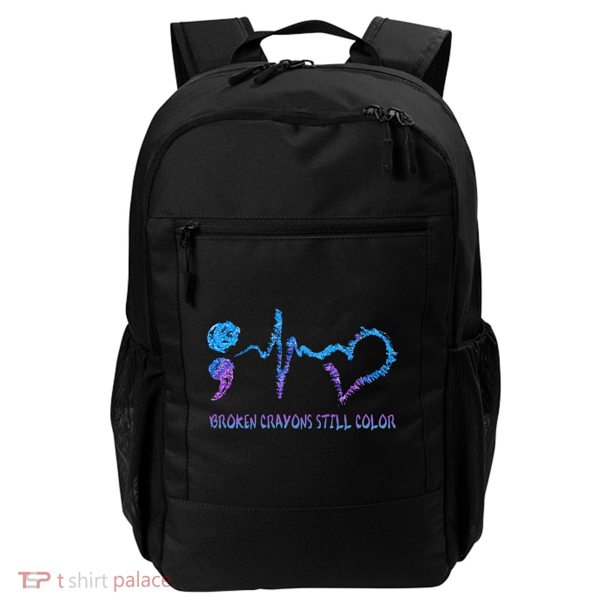 Heartbeat Semicolon Prevention Awareness Backpack