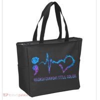 Heartbeat Semicolon Prevention Awareness Tote Bag thumb 2
