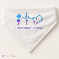 Heartbeat Semicolon Prevention Awareness USA-Made Doggie Bandana thumb 0