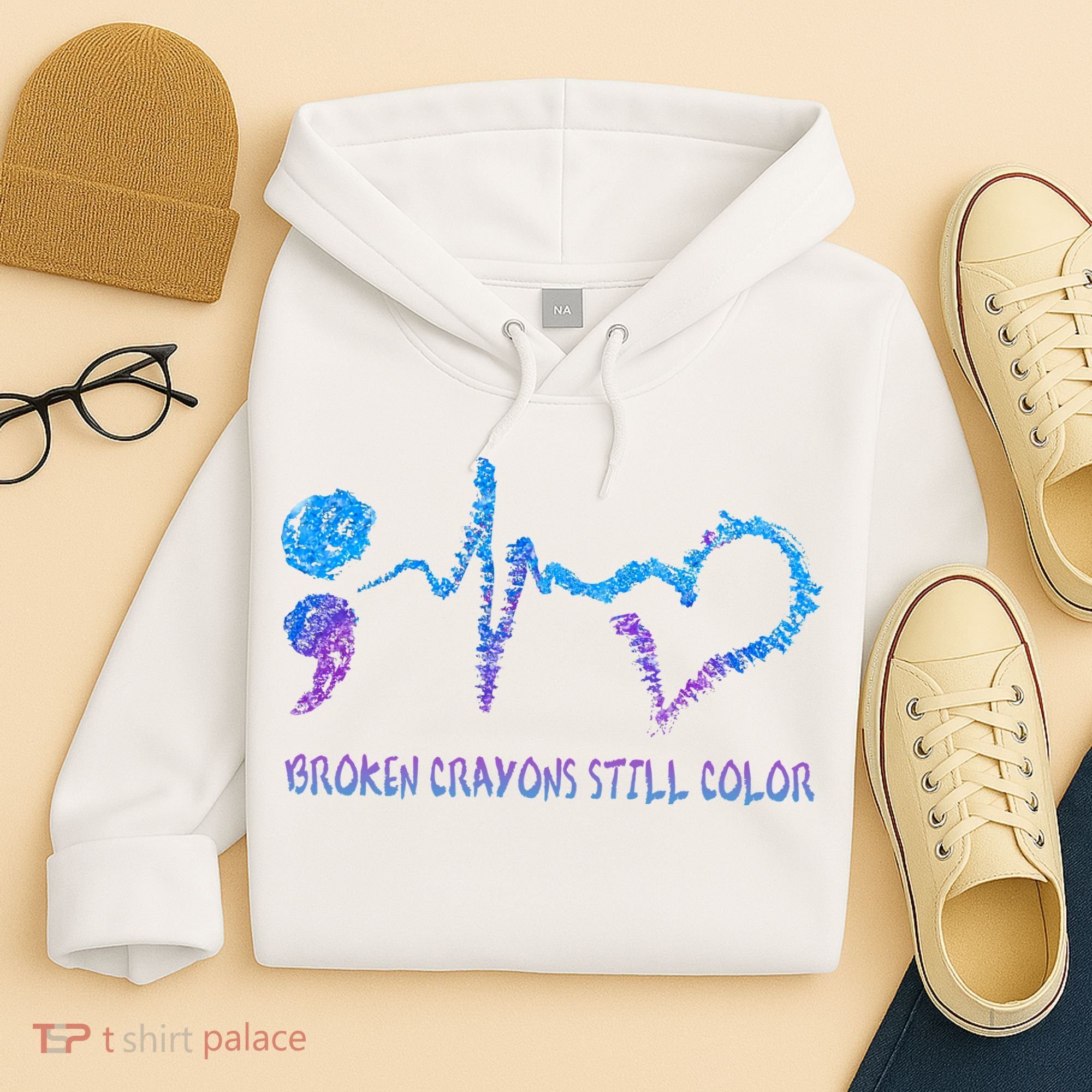 Heartbeat Semicolon Prevention Awareness Hoodie