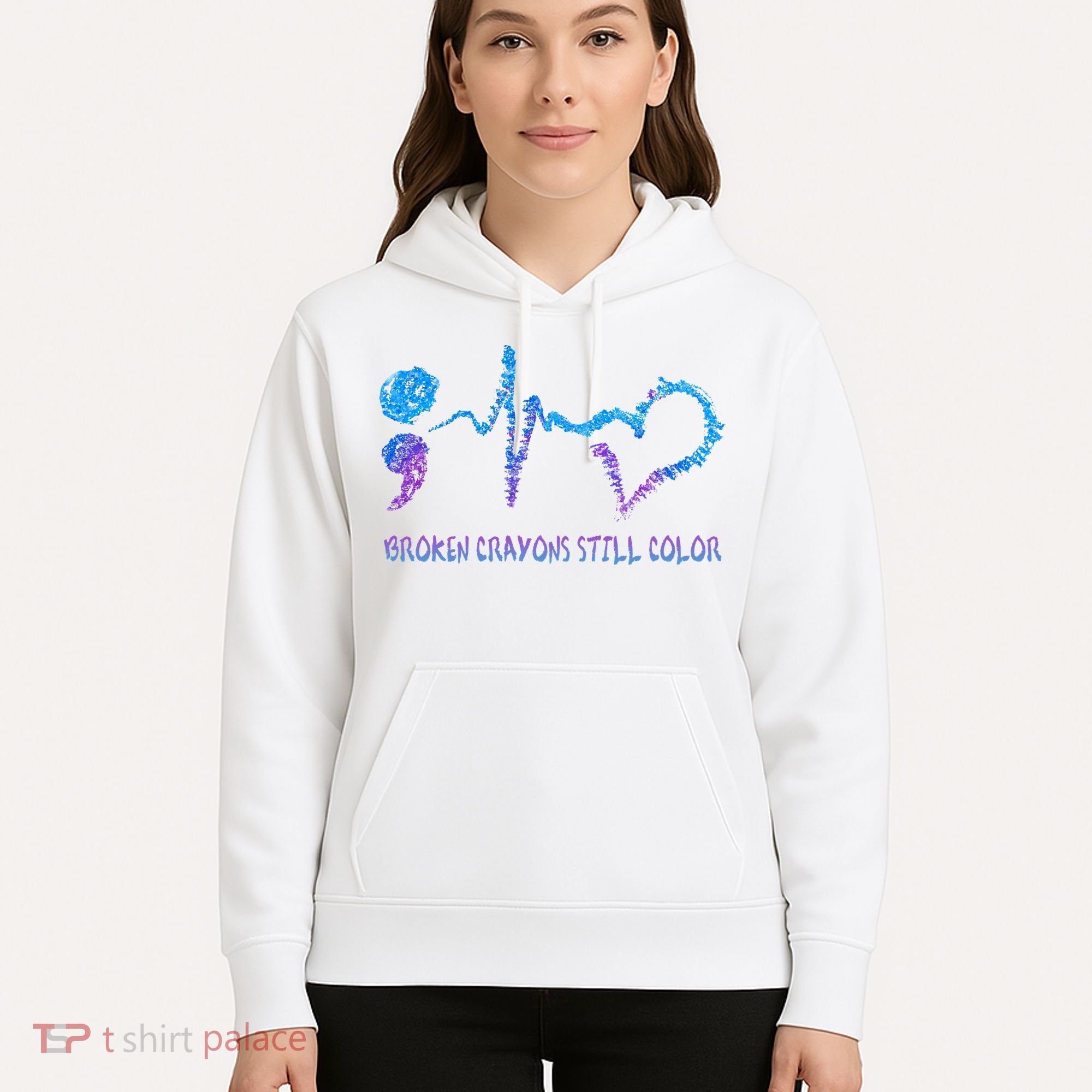 Heartbeat Semicolon Prevention Awareness Hoodie