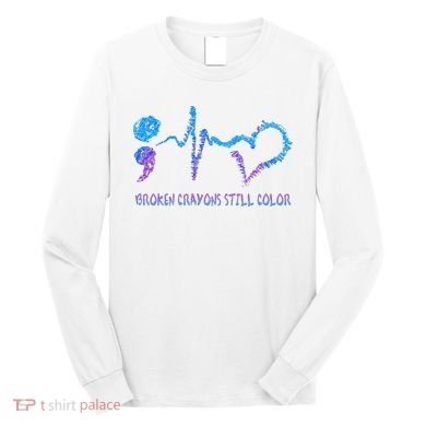 Heartbeat Semicolon Prevention Awareness Long Sleeve Shirt