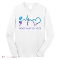 Heartbeat Semicolon Prevention Awareness Long Sleeve Shirt thumb 0