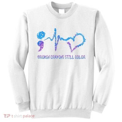 Heartbeat Semicolon Prevention Awareness Sweatshirt