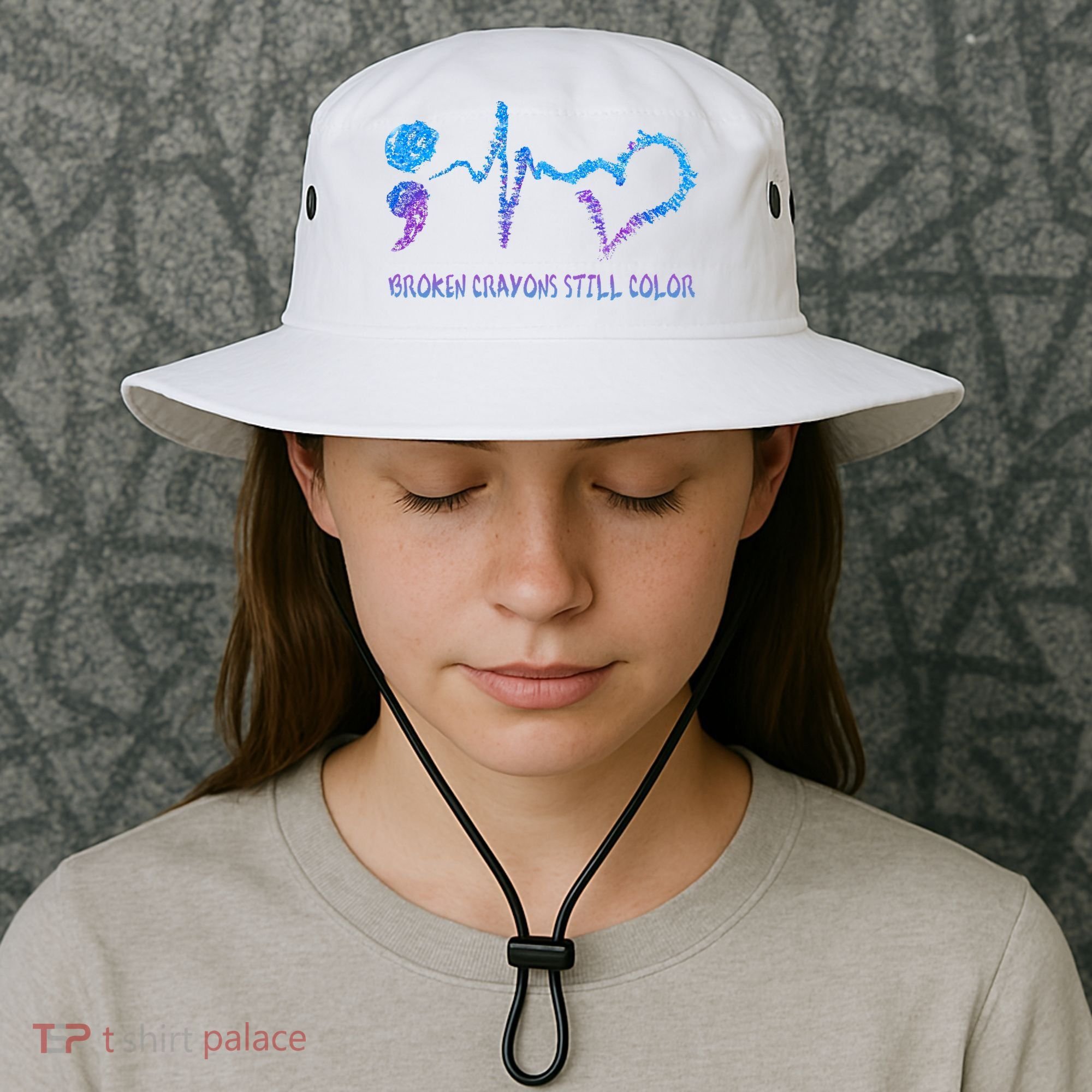 Heartbeat Semicolon Prevention Awareness Bucket Hat