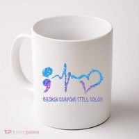 Heartbeat Semicolon Prevention Awareness Coffee Mug thumb 0