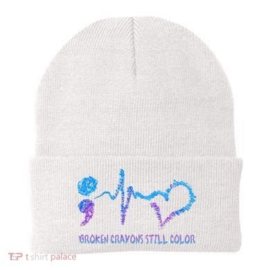 Heartbeat Semicolon Prevention Awareness Beanie