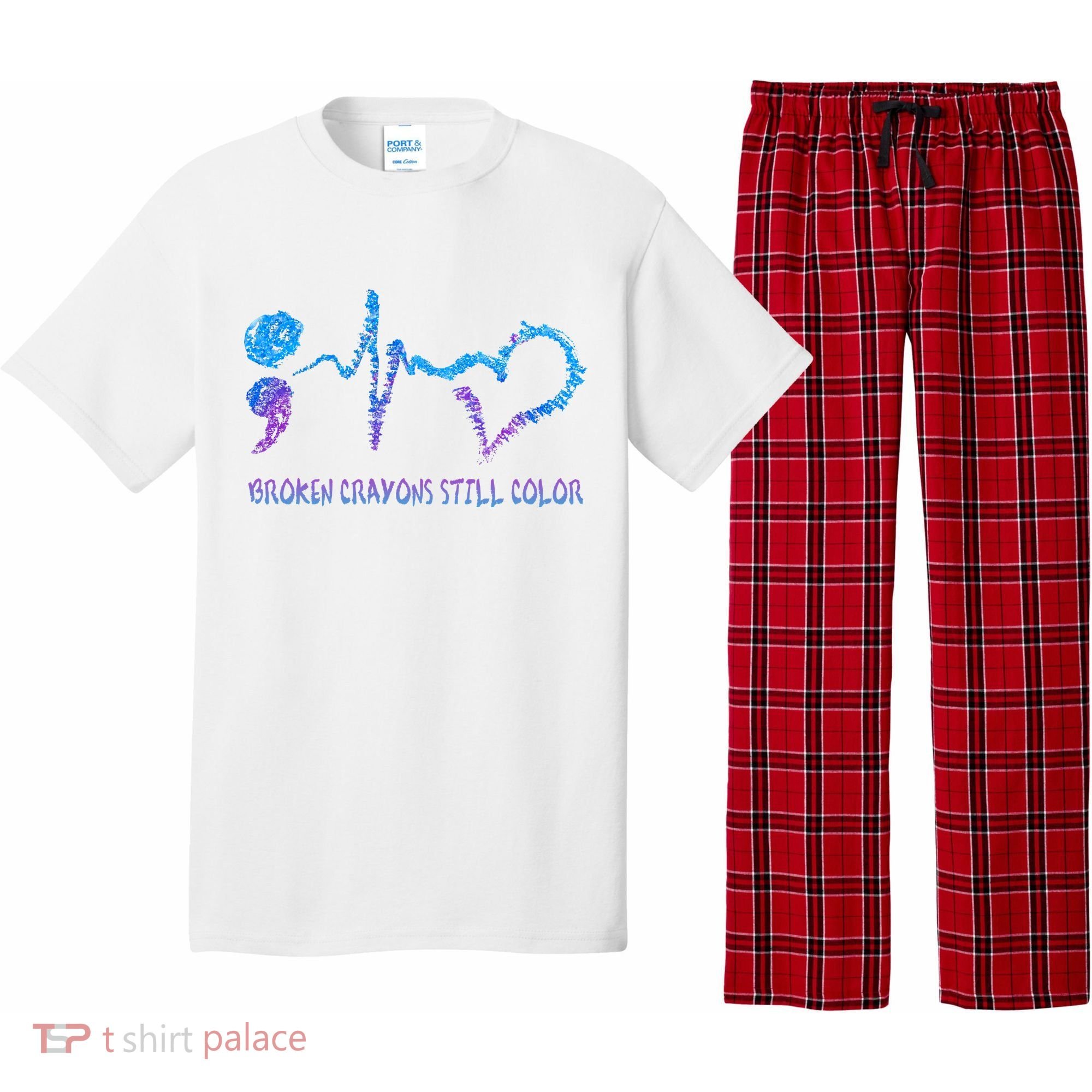 Heartbeat Semicolon Prevention Awareness Pajama Set