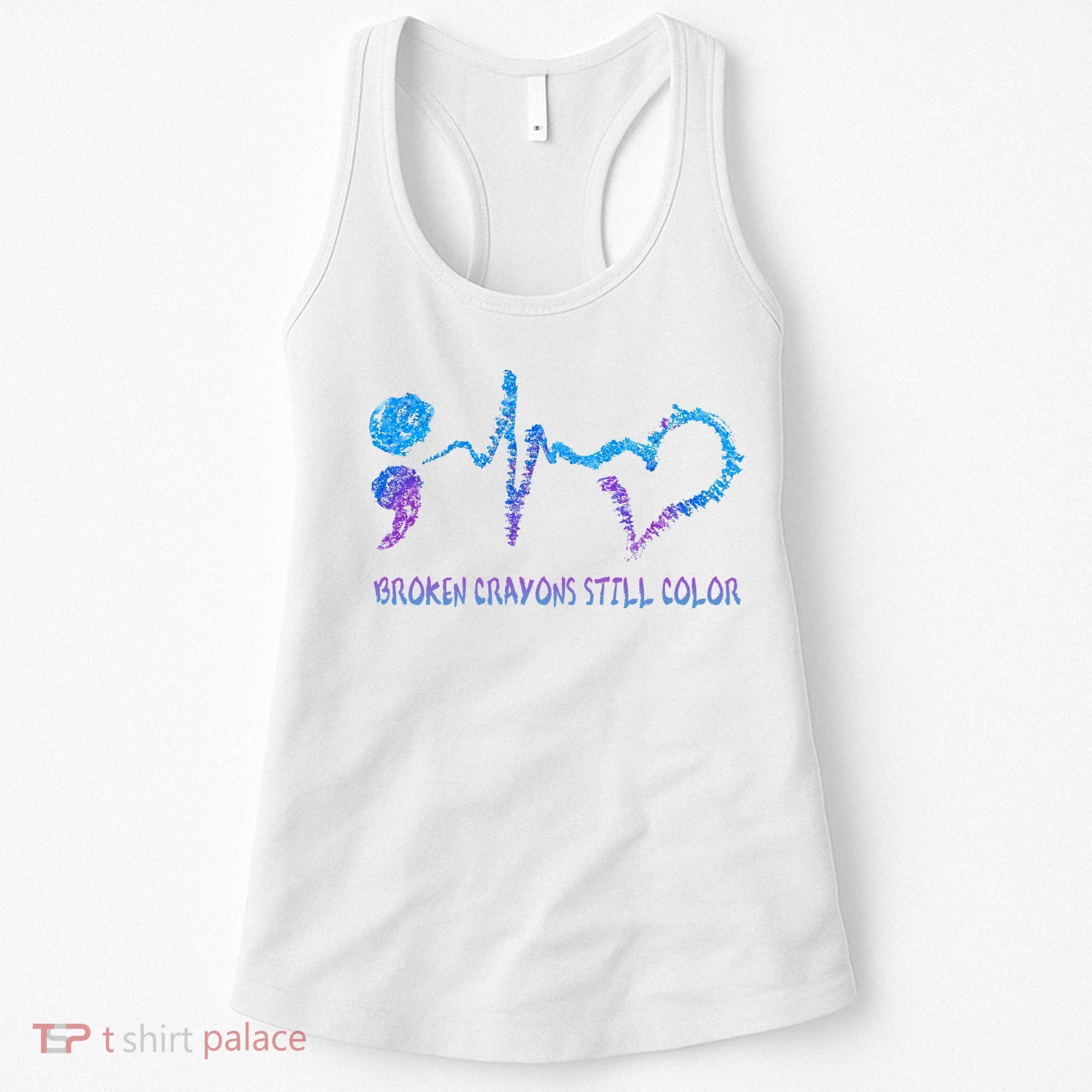 Heartbeat Semicolon Prevention Awareness Women's Tank Top