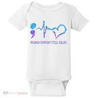 Heartbeat Semicolon Prevention Awareness Baby Bodysuit thumb 0