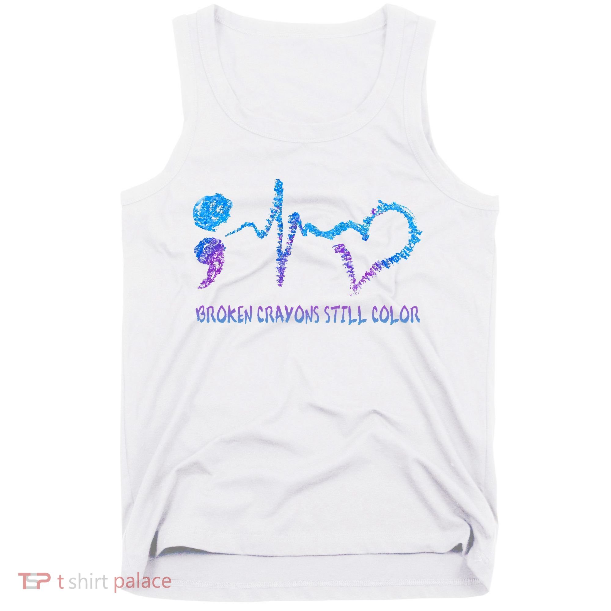 Heartbeat Semicolon Prevention Awareness Tank Top