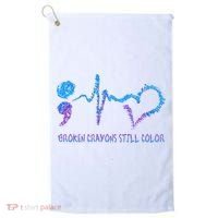 Heartbeat Semicolon Prevention Awareness Golf Towel thumb 0