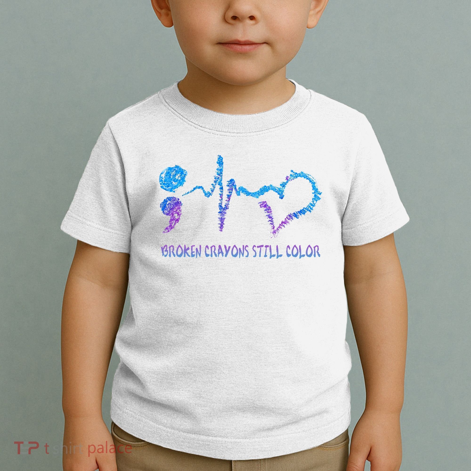 Heartbeat Semicolon Prevention Awareness Toddler T-Shirt