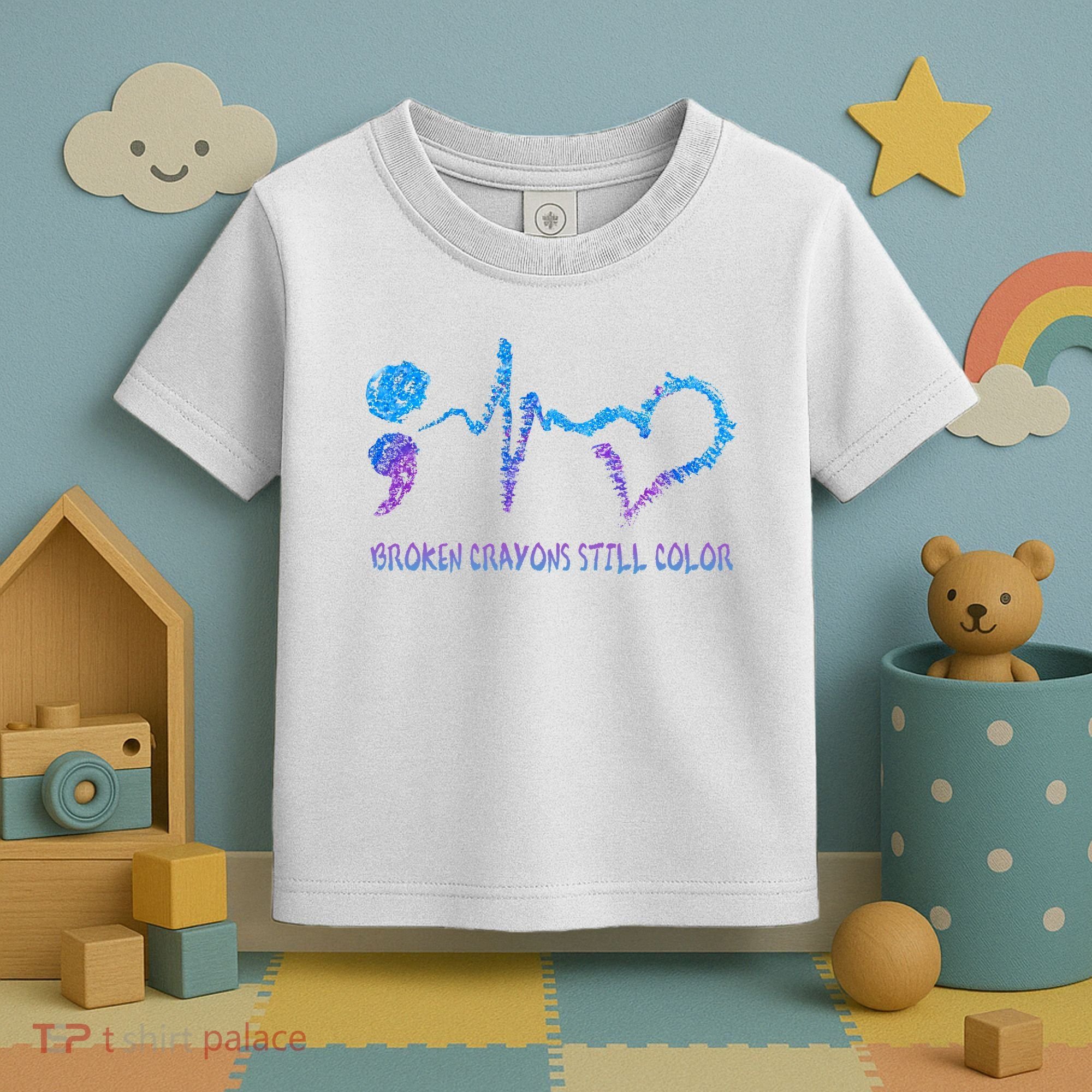 Heartbeat Semicolon Prevention Awareness Toddler T-Shirt