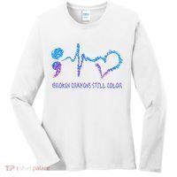 Heartbeat Semicolon Prevention Awareness Women's Long Sleeve Shirt thumb 0