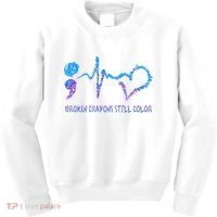 Heartbeat Semicolon Prevention Awareness Kids Sweatshirt thumb 0