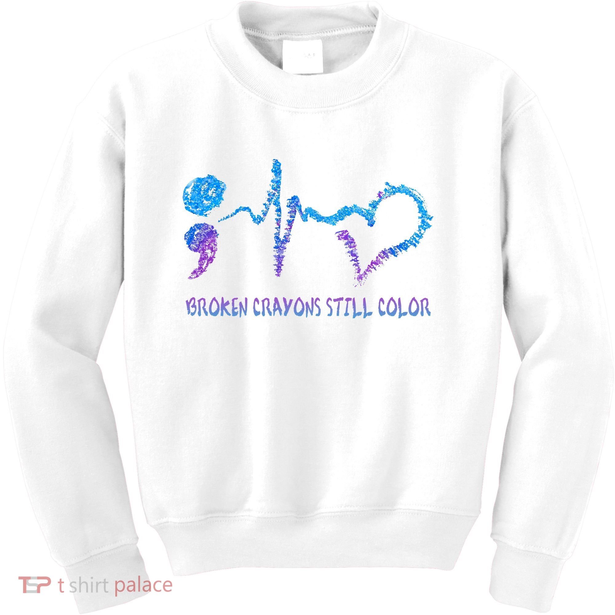 Heartbeat Semicolon Prevention Awareness Kids Sweatshirt