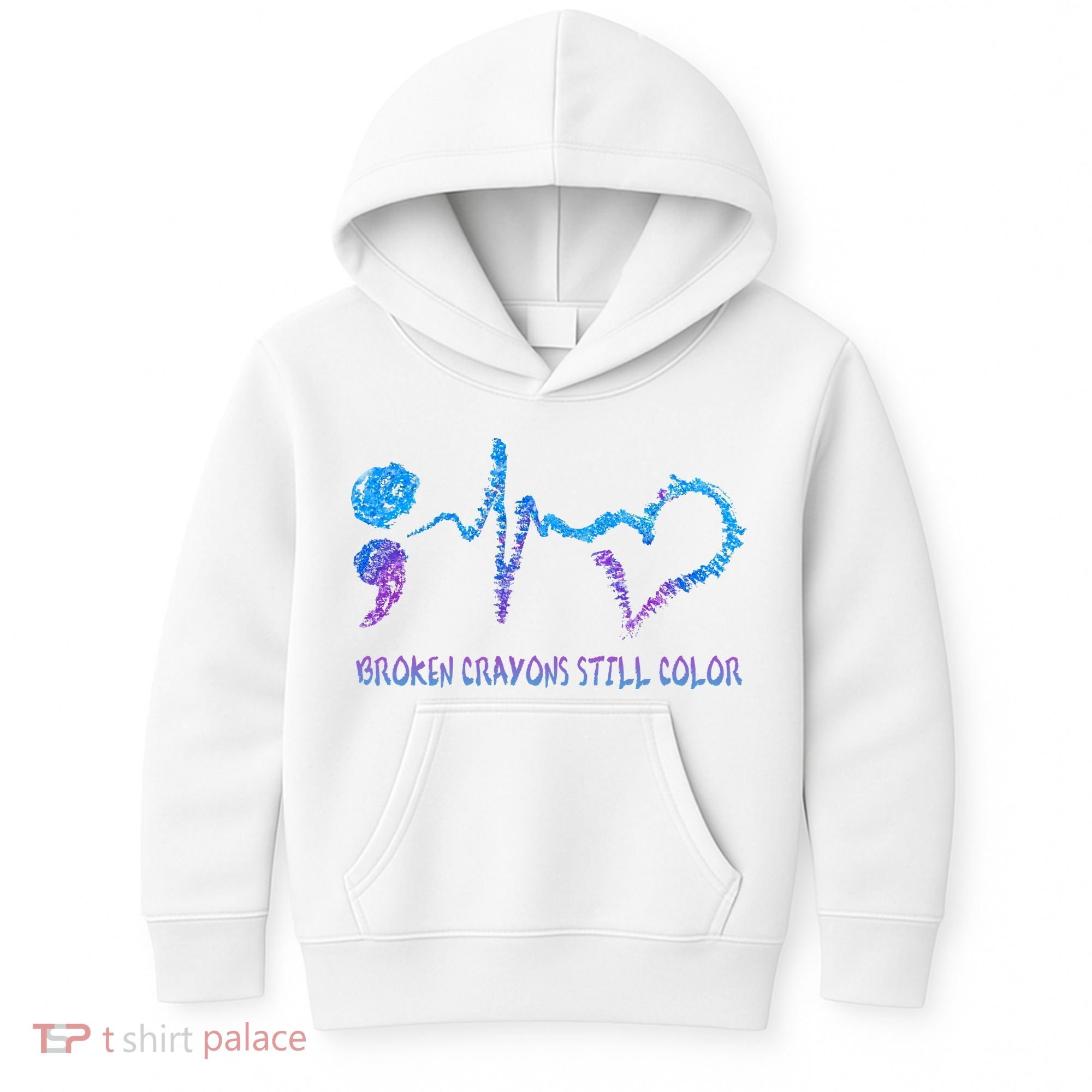 Heartbeat Semicolon Prevention Awareness Kids Hoodie