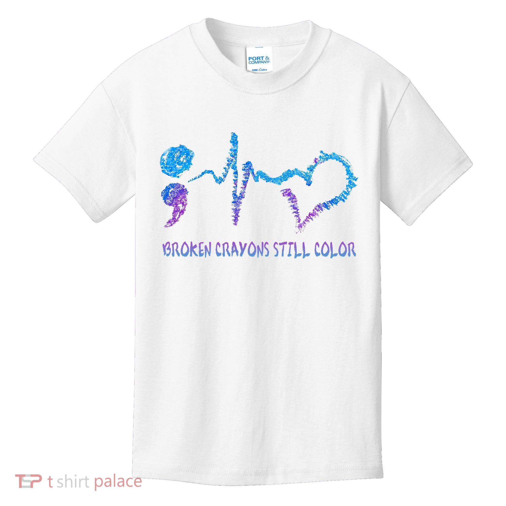 Heartbeat Semicolon Prevention Awareness Kids T-Shirt