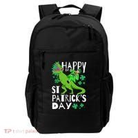 Happy St. Patrick's Day TRex Leprechaun Irish Clover Backpack thumb 0