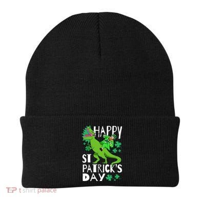 Happy St. Patrick's Day TRex Leprechaun Irish Clover Beanie