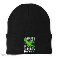 Happy St. Patrick's Day TRex Leprechaun Irish Clover Beanie thumb 0
