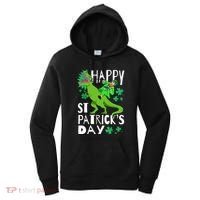 Happy St. Patrick's Day TRex Leprechaun Irish Clover Women's Hoodie thumb 0