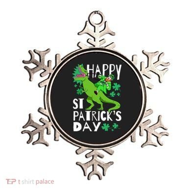 Happy St. Patrick's Day TRex Leprechaun Irish Clover Ornament