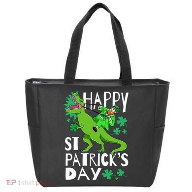 Happy St. Patrick's Day TRex Leprechaun Irish Clover Bag