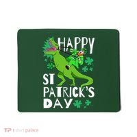 Happy St. Patrick's Day TRex Leprechaun Irish Clover Mousepad thumb 0