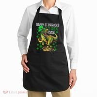 Happy St PaT Rex Dinosaur Saint Patrick's Day Cute Apron thumb 2