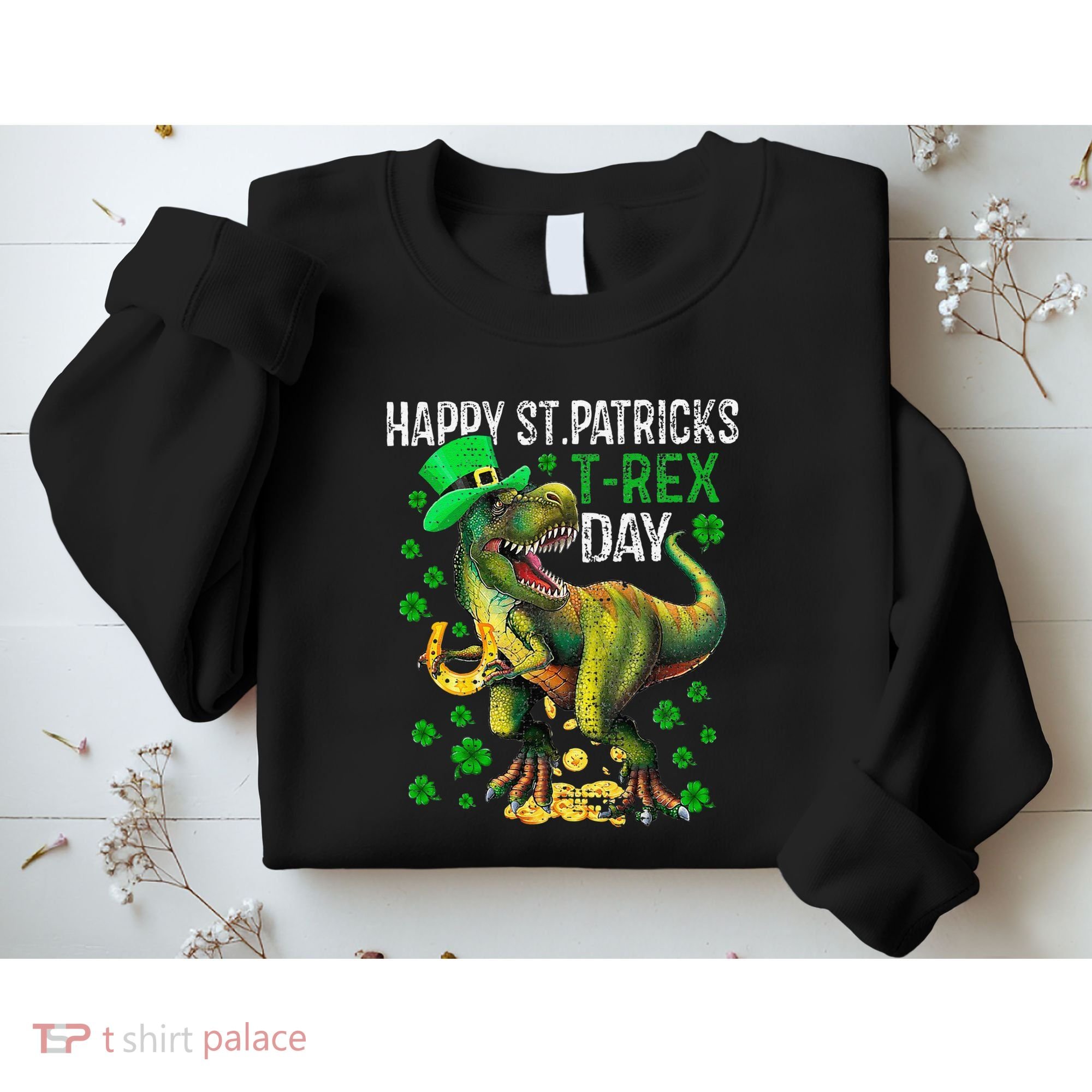 Happy St PaT Rex Dinosaur Saint Patrick's Day Cute Sweatshirt