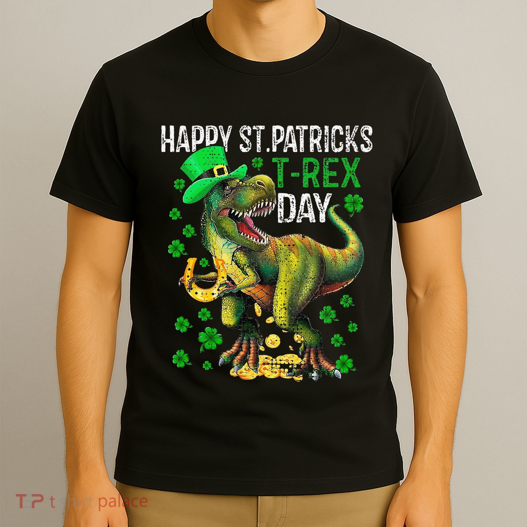 Happy St PaT Rex Dinosaur Saint Patrick's Day Cute T-Shirt