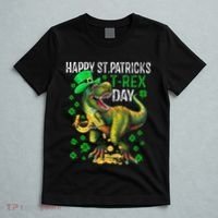 Happy St PaT Rex Dinosaur Saint Patrick's Day Cute T-Shirt thumb 5