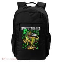 Happy St PaT Rex Dinosaur Saint Patrick's Day Cute Backpack thumb 0