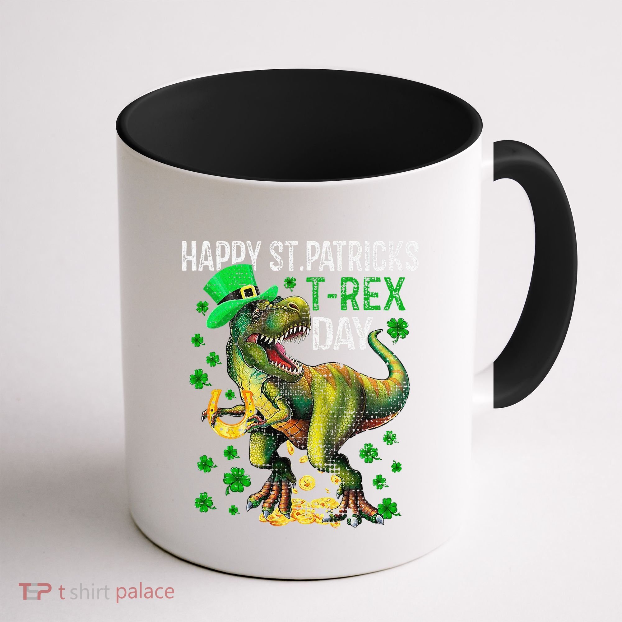 Happy St PaT Rex Dinosaur Saint Patrick's Day Cute Coffee Mug