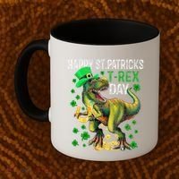 Happy St PaT Rex Dinosaur Saint Patrick's Day Cute Coffee Mug thumb 2