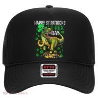 Happy St PaT Rex Dinosaur Saint Patrick's Day Cute Hat thumb 0