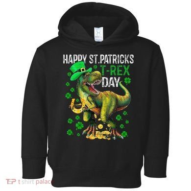 Happy St PaT Rex Dinosaur Saint Patrick's Day Cute Toddler Hoodie